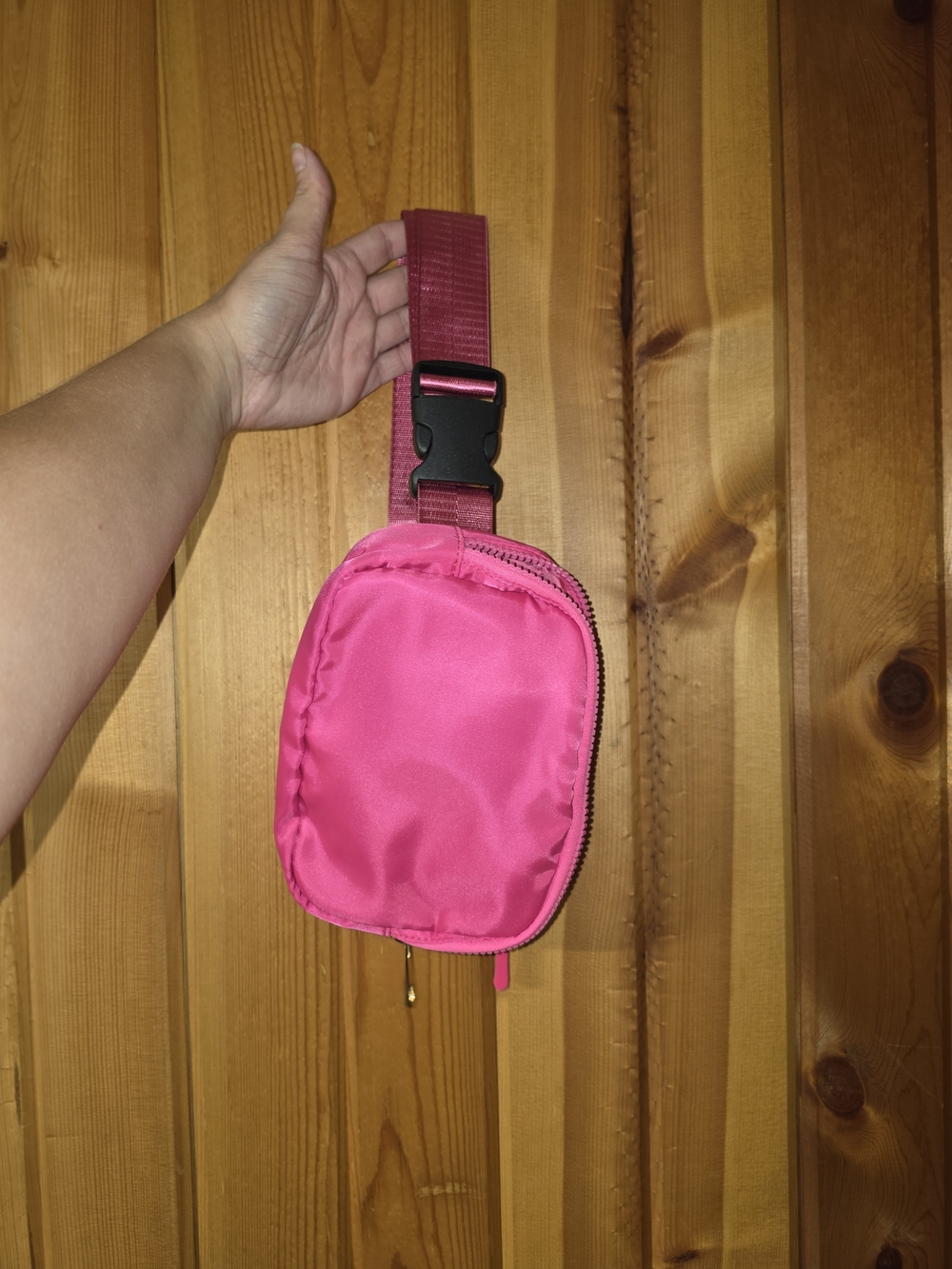 Compact Pink Women's Crossbody Pouch - Lightweight Everyday Bag